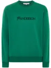 Jw Anderson Crew Neck Long Sleeves Sweatshirt In Green