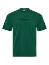 Jw Anderson J. W. Anderson Embroidered Logo T-shirt With Classic Crew Neckline In Green