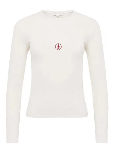Jw Anderson Anchor Embroidery Underpinning In White