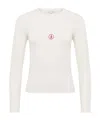 Jw Anderson Crew Neck Long Sleeves Ribbed Cuffs In White