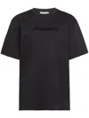 Jw Anderson Logo Embroidered Crewneck T-shirt In Black