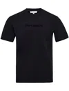 Jw Anderson Men Black Crewneck T-shirt With Logo Lettering Embroidery On The Front In Cotton Man In Black