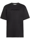 Jw Anderson Logo Embroidered Crewneck T-shirt In Black