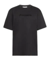 Jw Anderson Logo Embroidered Crewneck T-shirt In Black