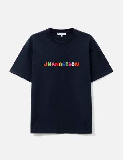 JW ANDERSON LOGO EMBROIDERED T-SHIRT