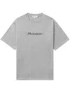 Jw Anderson Gray Flocked Logo T-shirt In Grey