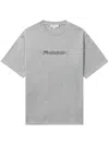 Jw Anderson Gray Flocked Logo T-shirt In Grey