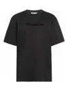 Jw Anderson Logo Embroidered Crewneck T-shirt In Negro