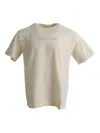 Jw Anderson Cream Cotton T-shirt In Neutral