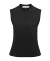 Jw Anderson Stretch Crew Neck Sleeveless Top In Black