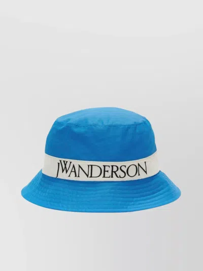JW ANDERSON LOGO-EMBROIDERED TONAL-STITCHING BUCKET HAT