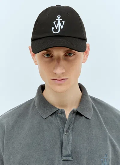 Jw Anderson Logo Embroidery Baseball Cap In Black