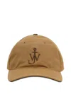 Jw Anderson Embroidered Cotton Baseball Cap In Brown