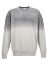 Jw Anderson Gray Embroidered-logo Gradient Sweatshirt In Gray