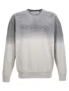 Jw Anderson Gray Embroidered-logo Gradient Sweatshirt In Gray