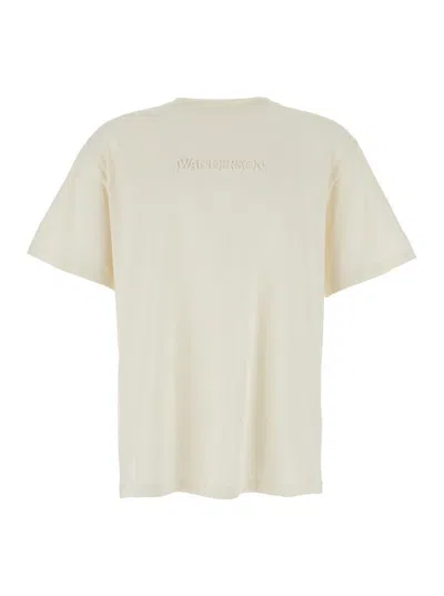 Jw Anderson Logo Embroidery T-shirt In Neutral