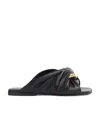 Jw Anderson Logo Flat Bottom Flip-flop In Black