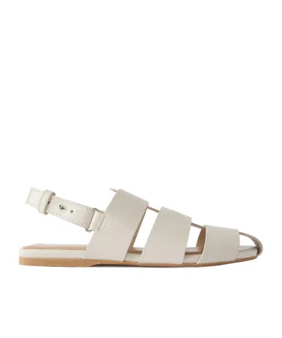 Jw Anderson Logo Flat Sandals In Nude