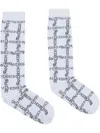 Jw Anderson Intarsia-logo Long Ankle Socks