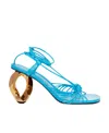 Jw Anderson Logo High-heeled Sandals In Blue