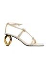 Jw Anderson Logo High-heeled Sandals In Nude