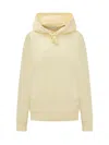 Jw Anderson Logo Lettering Drawstring Hoodie In Nude