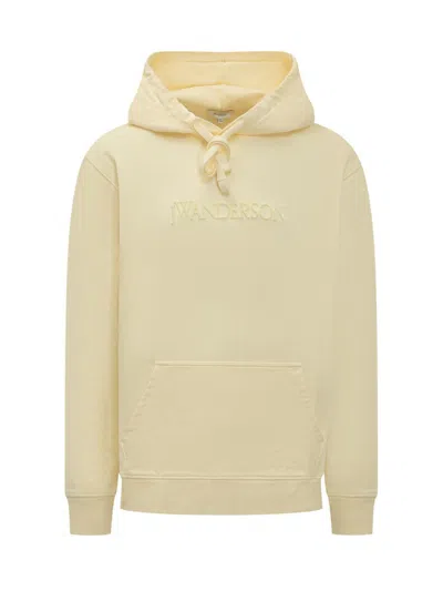Jw Anderson Logo Hoodie In Neutral
