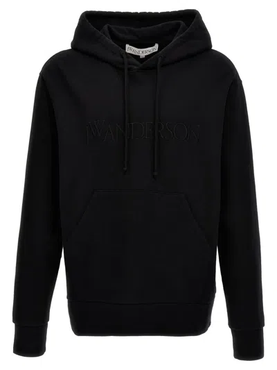 Jw Anderson Logo Hoodie In Black