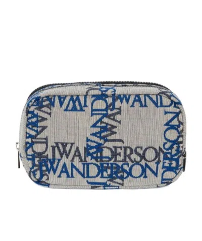 Jw Anderson Logo-jacquard  Canvas Zipped Pouch