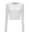 Jw Anderson Logo-jacquard Cotton T-shirt In White