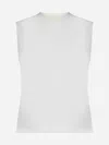 Jw Anderson Logo-embroidered Tank Top In White