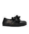 Jw Anderson Closed Back Leather Chain Loafers In Black