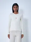 Jw Anderson Women Logo Motif T-shirt In White