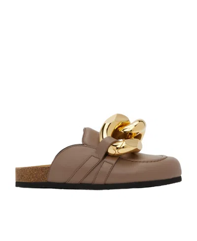 Jw Anderson Logo Muller Shoes In Brown