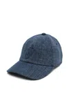 Jw Anderson Embroidered Anchor Logo Denim Baseball Cap In 蓝色