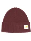 Jw Anderson Beanie With Logo Patch In Red