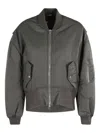 Jw Anderson J. W. Anderson Oversized Curved Hem Bomber Jacket In Gray