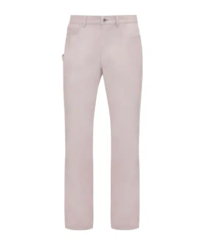 Jw Anderson Logo-patch Cotton Trousers In Pink