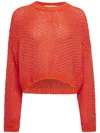 Jw Anderson Logo Patch Jumper In Orange