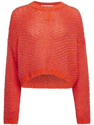 Jw Anderson Logo Patch Jumper In Silver