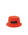 Jw Anderson Logo-patch Knitted Bucket Hat In Red