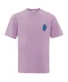 Jw Anderson Pink Logo Patch T-shirt In Pink