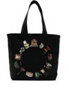 Jw Anderson Logo-patch Tote Bag In Black