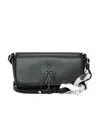 Jw Anderson Logo Plaque Chain Detailed Shoulder Bag In Black