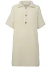 Jw Anderson Strickkleid Mit Logo-schild In Gelb