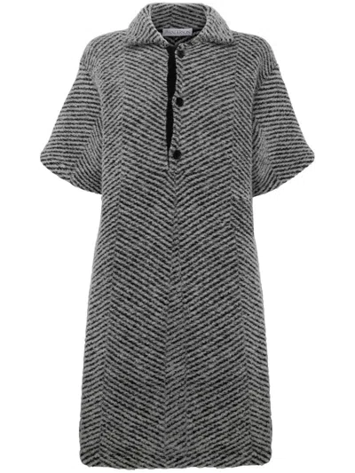 Jw Anderson Wool-blend Polo Mini Dress In White