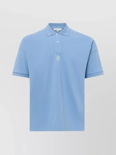 Jw Anderson Logo Polo Shirt Short Sleeves In Gold