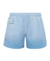 Jw Anderson Blue Logo Print Shorts In Blue