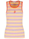 Jw Anderson J.w.anderson Logo Ribbed Tank Top In Multicolor