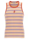 Jw Anderson J. W. Anderson Multicolored Striped Sleeveless Tank Top In Multicolor